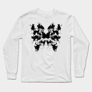 Rorschach Test Cat’s On My Mind Long Sleeve T-Shirt